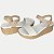 SANDALIA MOLECA ANABELA MEDIA OFF WHITE E BEGE FEMININA ADULTO - Imagem 4