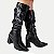 BOTA DAKOTA CANO LONGO  SALTO ALTO PRETO FEMININA ADULTO - Imagem 2