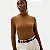 BLUSA HERING ML GOLA ALTA MALHA CANELADA CARAMELO FEMININA ADULTO - Imagem 1