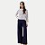 CONJ. VERÃO LUNENDER CALÇA E BLUSA ML MALHA AZUL MARINHO FEMININO - Imagem 1