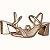 SANDALIA DAKOTA SALTO ALTO ACTIVE OURO ROSE FEMININA ADULTO - Imagem 4
