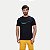 CAMISETA SALLO MANGA CURTA PRETA SLIM MISTA SILKADA MASCULINA ADULTO - Imagem 1