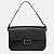 BOLSA CLASSE PRETA TRANSVERSAL COURO COM CARTEIRA FEMININA - Imagem 1