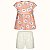 CONJUNTO DE VERÃO ALAKAZOO SHORT COM BLUSA MANGA CURTA MALHA FEMININO INFANTIL - Imagem 1