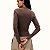BLUSA HERING MANGA LONGA MARROM MALHA CANELADA FEMININA ADULTO - Imagem 2