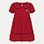 VESTIDO ALAKAZOO MANGA CURTA DE MALHA VERMELHO FEMININO INFANTIL - Imagem 1