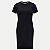 VESTIDO LUNENDER MANGA CURTA MALHA CANELADA CURTO PRETO FEMININO ADULTO - Imagem 1