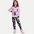 PIJAMA ALAKAZOO CALÇA COM BLUSA MANGA LONGA MALHA ESTAMPADO FEMININO INFANTIL - Imagem 1