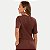 BLUSA LUNENDER MANGA CURTA MALHA MARROM FEMININA ADULTO - Imagem 2
