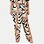 CALÇA LISAMOUR VISCOSE BEGE PANTALONA ESTAMPADA FEMININA - Imagem 1