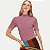 BLUSA HERING MANGA CURTA ROSA MALHA CANELADA GOLA ALTA FEMININA ADULTO - Imagem 1