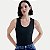 BLUSA HERING REGATA PRETA MALHA CANELADA FEMININA ADULTO - Imagem 1