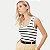 BLUSA HERING REGATA BRANCA DE TRICO LISTRADA FEMININA ADULTO - Imagem 1