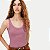 BLUSA HERING REGATA DE MALHA CANELADA ROSA FEMININA ADULTO - Imagem 1