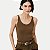 BLUSA HERING REGATA MARROM DE MALHA CANELADA FEMININA ADULTO - Imagem 1