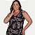 BLUSA KENIA CAMÕES REGATA PRETA DE POLIESTER ESTAMPADA FEMININA ADULTO - Imagem 1