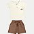 CONJUNTO VERÃO ANGERO BERMUDA E POLO MANGA CURTA OFFWHITE MASCULINO INFANTIL - Imagem 1