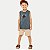 CAMISETA ANGERO REGATA ALGODÃO SILKADA AZUL MARINHO MASCULINA INFANTIL - Imagem 1