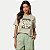 BLUSA DOCE TRAMA MANGA CURTA TSHIRT ALGODÃO SILKADA VERDE FEMININA ADULTO - Imagem 1