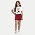 CONJUNTO VERÃO ALAKAZOO SHORT E BLUSA MANGA CURTA VERMELHO DE MALHA FEMININO INFANTIL - Imagem 1