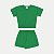CONJUNTO VERÃO ALAKAZOO SHORT E BLUSA MANGA CURTA VERDE DE  MALHA FEMININO INFANTIL - Imagem 1