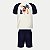 CONJUNTO VERÃO ALAKAZOO BERMUDA E CAMISETA MANGA CURTA OFFWHITE DE MALHA MASCULINO INFANTIL - Imagem 2