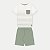 CONJUNTO VERÃO ALAKAZOO BERMUDA E CAMISETA MANGA CURTA VERDE DE MALHA MASCULINO INFANTIL - Imagem 1
