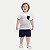 CONJUNTO VERÃO ALAKAZOO BERMUDA E CAMISETA MANGA CURTA AZUL MARINHO DE MALHA MASCULINO INFANTIL - Imagem 1