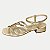 SANDALIA RAMARIM SALTO BAIXO ACTIVE DOURADO FEMININA ADULTO - Imagem 1