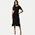 VESTIDO DOCE TRAMA MANGA CURTA DE MALHA MIDI PRETO FEMININO ADULTO - Imagem 1