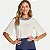 BLUSA DOCE TRAMA MANGA CURTA DE VISCOSE OFFWHITE FEMININA ADULTO - Imagem 1