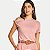 BLUSA DOCE TRAMA MANGA CURTA DE MALHA ROSA FEMININA ADULTO - Imagem 1