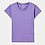 BLUSA HERINGKIDS MANGA CURTA TSHIRT LILAS ALGODÃO LISA FEMININA INFANTIL - Imagem 1