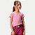 BLUSA HERINGKIDS MANGA CURTA TSHIRT ROSA ALGODÃO LISA FEMININA INFANTIL - Imagem 1
