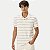 POLO HERING MANGA CURTA OFFWHITE COMFORT MALHA LISTRADA MASCULINO ADULTO - Imagem 1