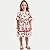 VESTIDO VIGAT MANGA CURTA VISCOSE ESTAMPADO BEGE FEMININO INFANTIL - Imagem 1