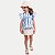 CONJUNTO VERÃO VIGAT SHORT E BLUSA TAMANHO 06 E 08 AZUL FEMININO INFANTIL - Imagem 1