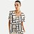 BLUSA HERING MANGA CURTA VISCOSE ESTAMPADA OFFWHITE FEMININO ADULTO - Imagem 1