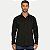 CAMISA PITT MANGA LONGA COMFORT ALGODÃO PRETO MASCULINO ADULTO - Imagem 1