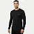 CAMISETA VOLEIO MANGA LONGA FITNESS POLIAMIDA PRETO MASCULINO ADULTO - Imagem 1