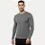 CAMISETA VOLEIO MANGA LONGA  FITNESS POLIAMIDA CINZA MASCULINO ADULTO - Imagem 1