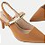 SAPATO PICCADILLY SALTO ALTO CHANEL BEGE FEMININA ADULTO - Imagem 4