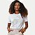 BLUSA DOCE TRAMA MANGA CURTA TSHIRT ALGODÃO SILKADA BRANCA FEMININA ADULTO - Imagem 1