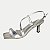 SANDALIA ADORA SALTO ALTO PRATA FESTA FEMININA ADULTO - Imagem 1