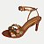 SANDALIA ADORA SALTO ALTO DE FESTA MARROM FEMININA ADULTO - Imagem 1
