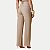 CALÇA OGNUS BRIM COM ELASTANO BEGE WIDE LEG FEMININA ADULTO - Imagem 2