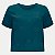 BLUSA LUNENDER MANGA CURTA DE VISCOSE VERDE FEMININA ADULTO - Imagem 1