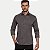 CAMISA AMIL MANGA LONGA COMFORT ALGODÃI COM ELASTANO LISA CHUMBO MASCULINA - Imagem 1