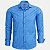 CAMISA AMIL MANGA LONGA COMFORT ALGODÃO COM ELASTANO LISA AZUL MASCULINO ADULTO - Imagem 1