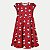 VESTIDO ALAKAZOO MANGA CURTA DE MALHA ESTAMPADA VERMELHO FEMININO INFANTIL - Imagem 1